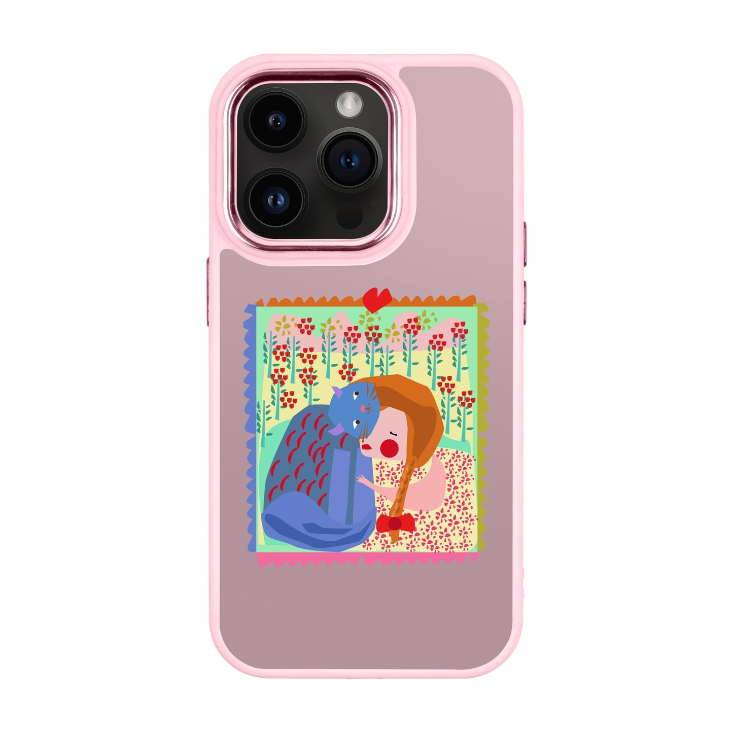 KEDİ POSTA PULU-iPhone 14 Pro Proof Kılıf