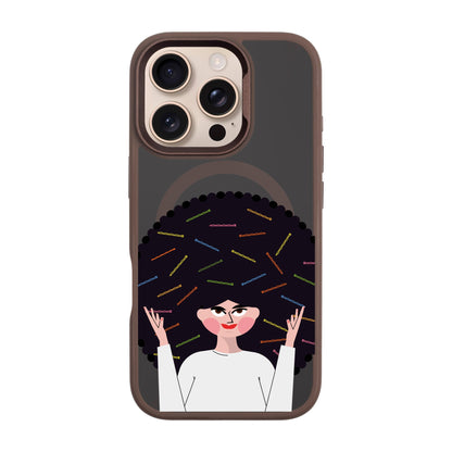 TANGLES OF HAPPINESS-iPhone 16 Pro Rise Kılıf MagSafe Özellikli