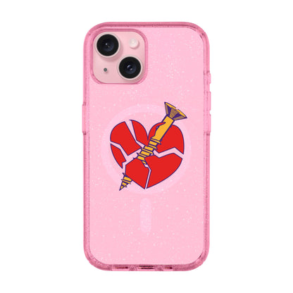 BROKEN HEART-iPhone 14 Plus Shiny Kılıf MagSafe Özellikli