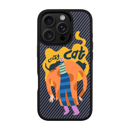 CRAZY CAT-iPhone 16 Pro Plaid Kılıf MagSafe Özellikli