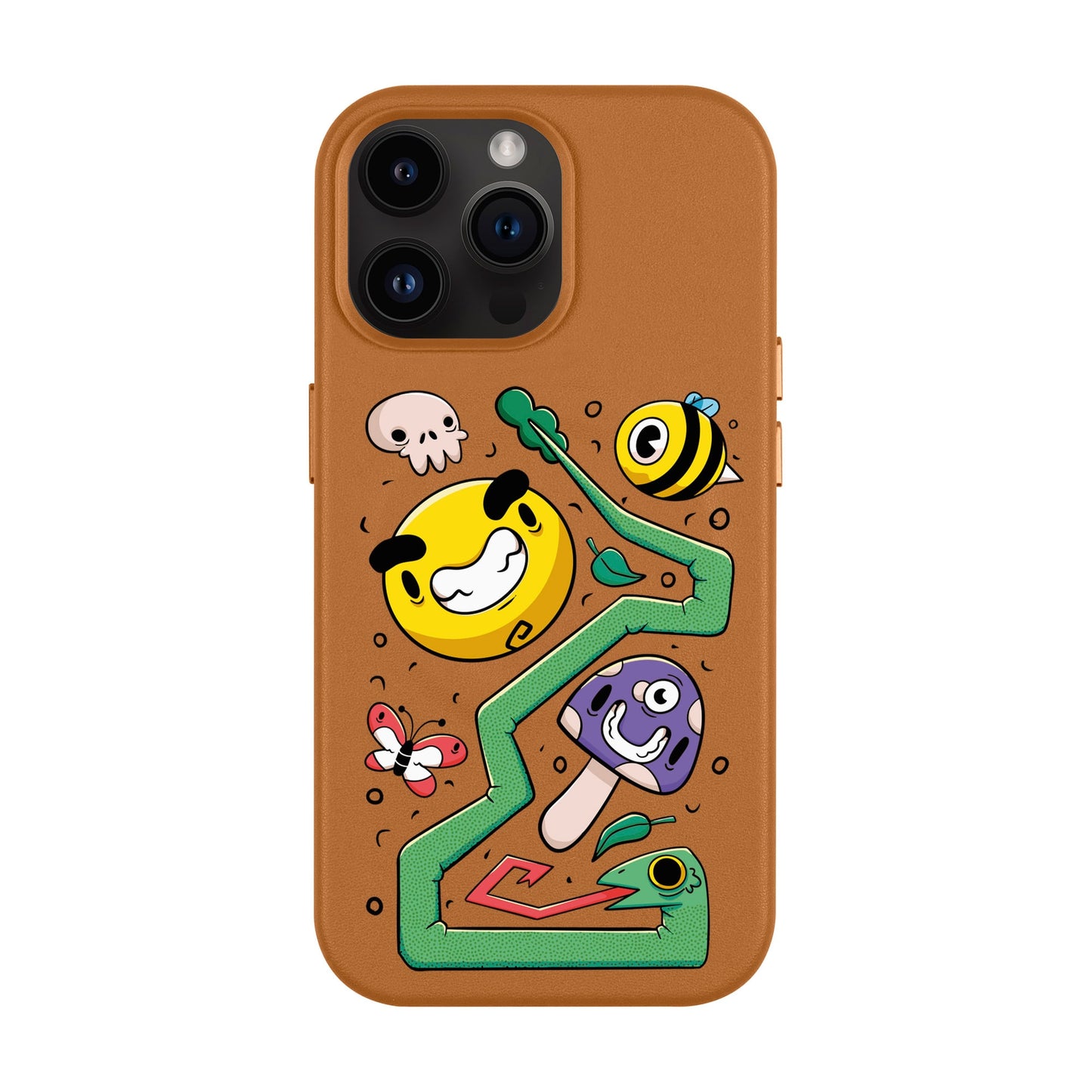 NADUR-iPhone 14 Pro Max Leather Kılıf MagSafe Özellikli