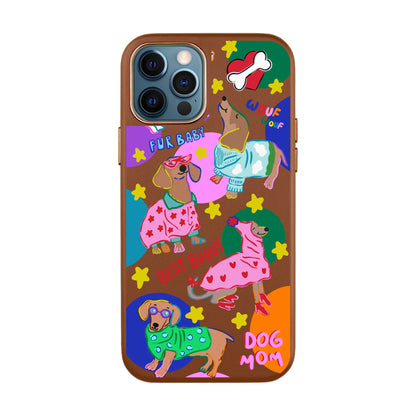 DOG MOM-iPhone 11 Pro Max Leather Kılıf