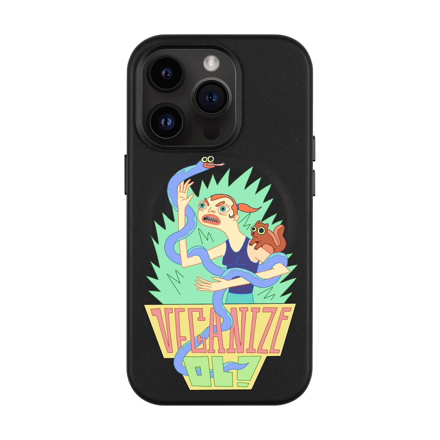 VEGANİZE-Leather Kılıf MagSafe Özellikli - iPhone 14 Pro