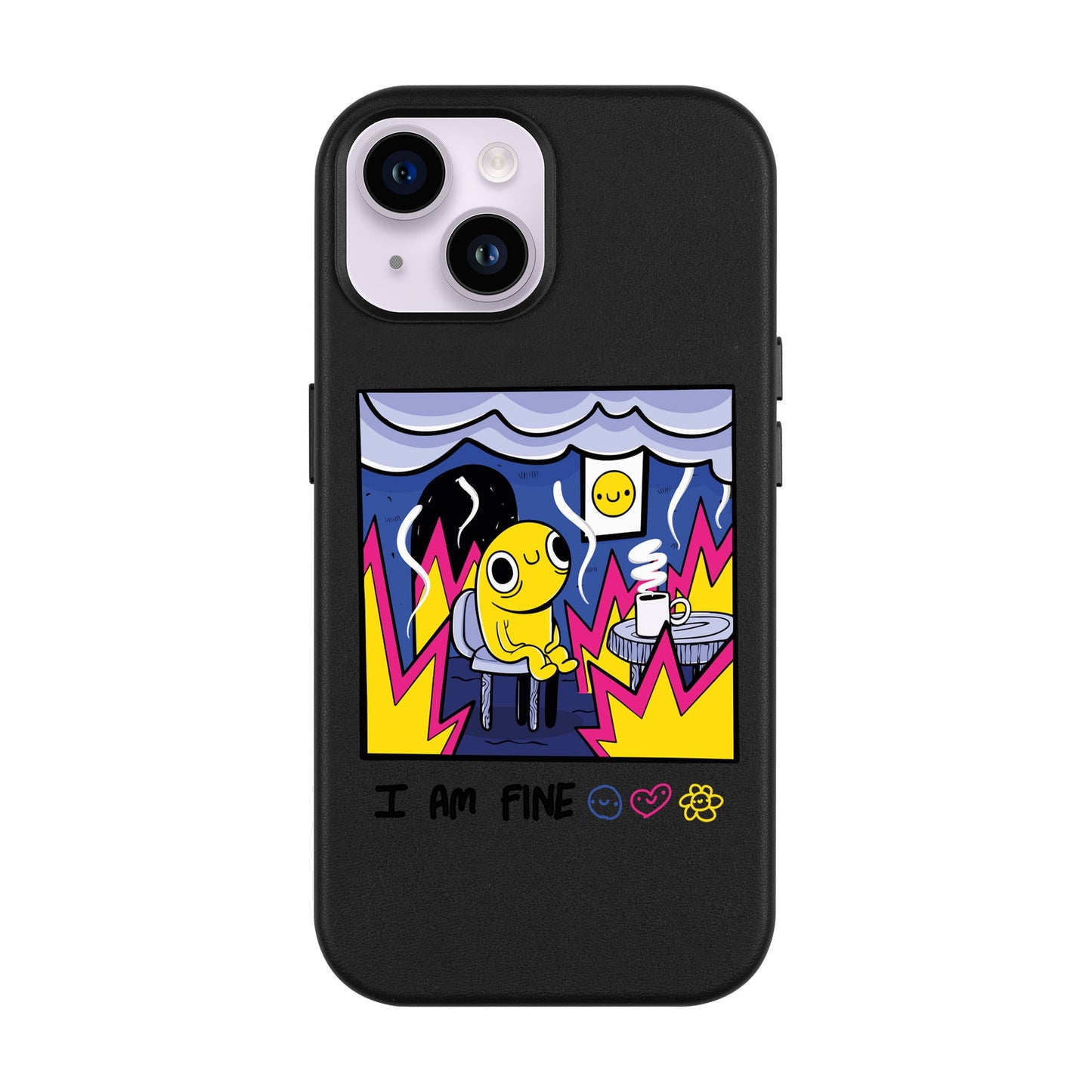 I AM FINE-Leather Kılıf MagSafe Özellikli - iPhone 14