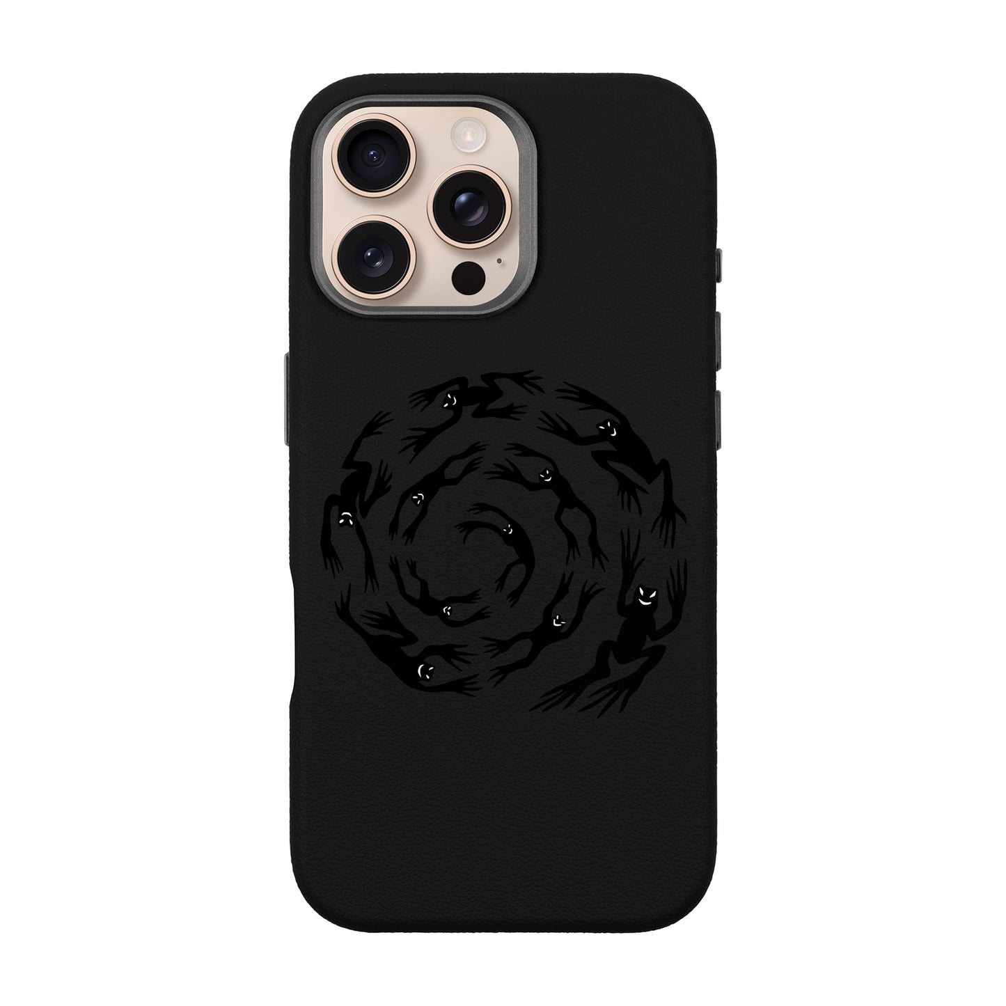 SWIRLING FROGS-iPhone 16 Pro Max Leather Premium Kılıf MagSafe Özellikli