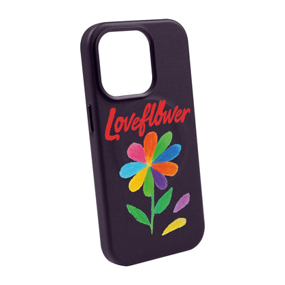 LOVE FLOWER-iPhone 11 Leather Kılıf MagSafe Özellikli