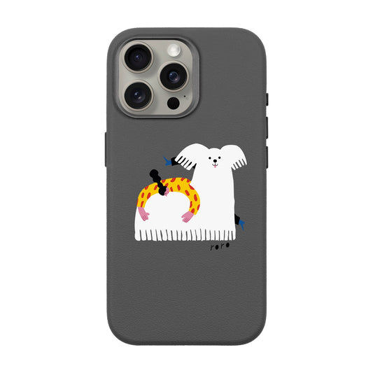 FANCY DOG-iPhone 15 Pro Max Leather Premium Kılıf MagSafe Özellikli