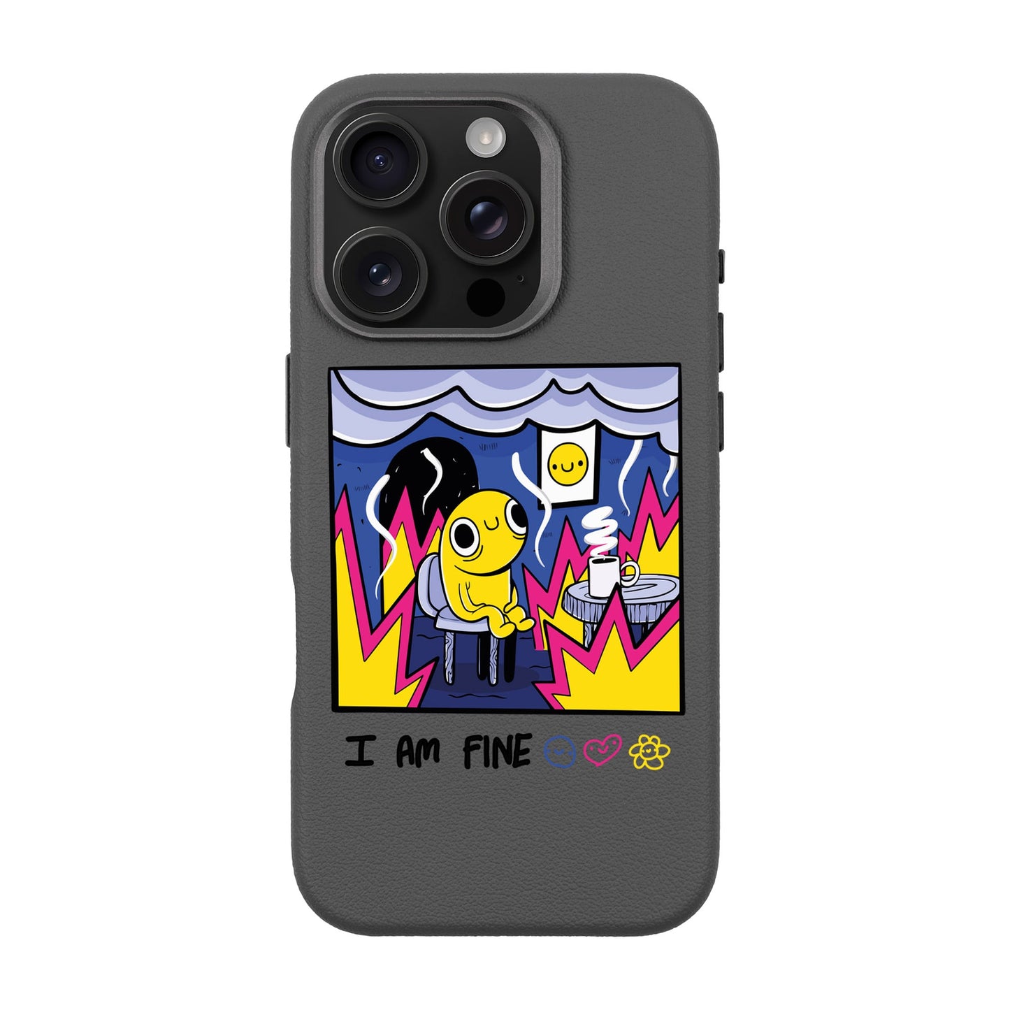 I AM FINE-iPhone 16 Pro Leather Premium Kılıf MagSafe Özellikli