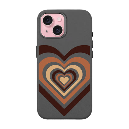 HEART-iPhone 15 Leather Premium Kılıf MagSafe Özellikli
