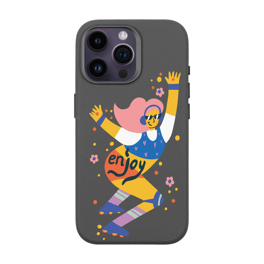 ENJOY-iPhone 14 Pro Max Leather Premium Kılıf MagSafe Özellikli