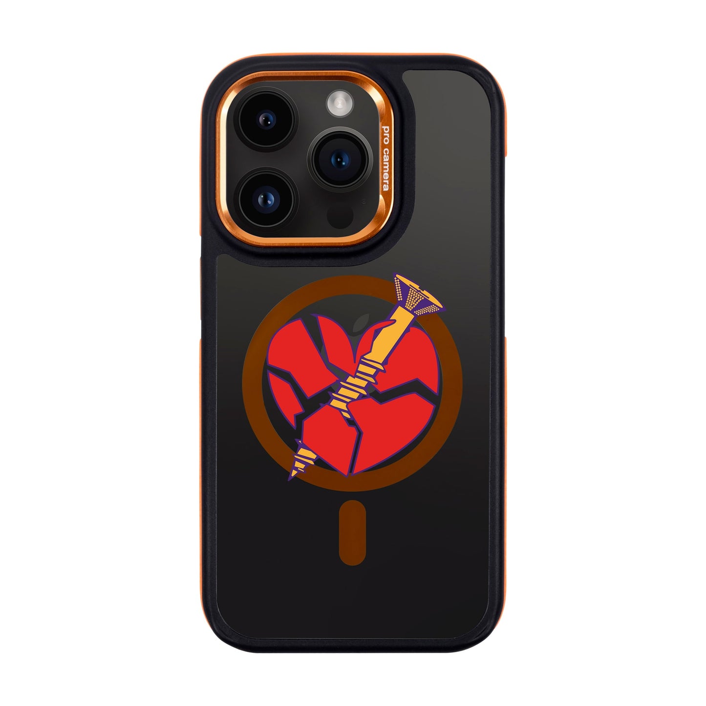BROKEN HEART-iPhone 14 Pro Dark Kılıf MagSafe Özellikli
