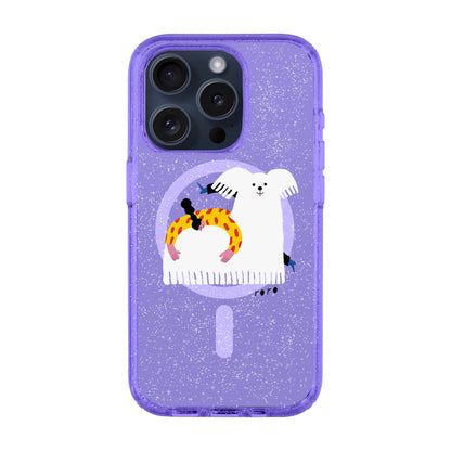 FANCY DOG-iPhone 15 Pro Shiny Kılıf MagSafe Özellikli