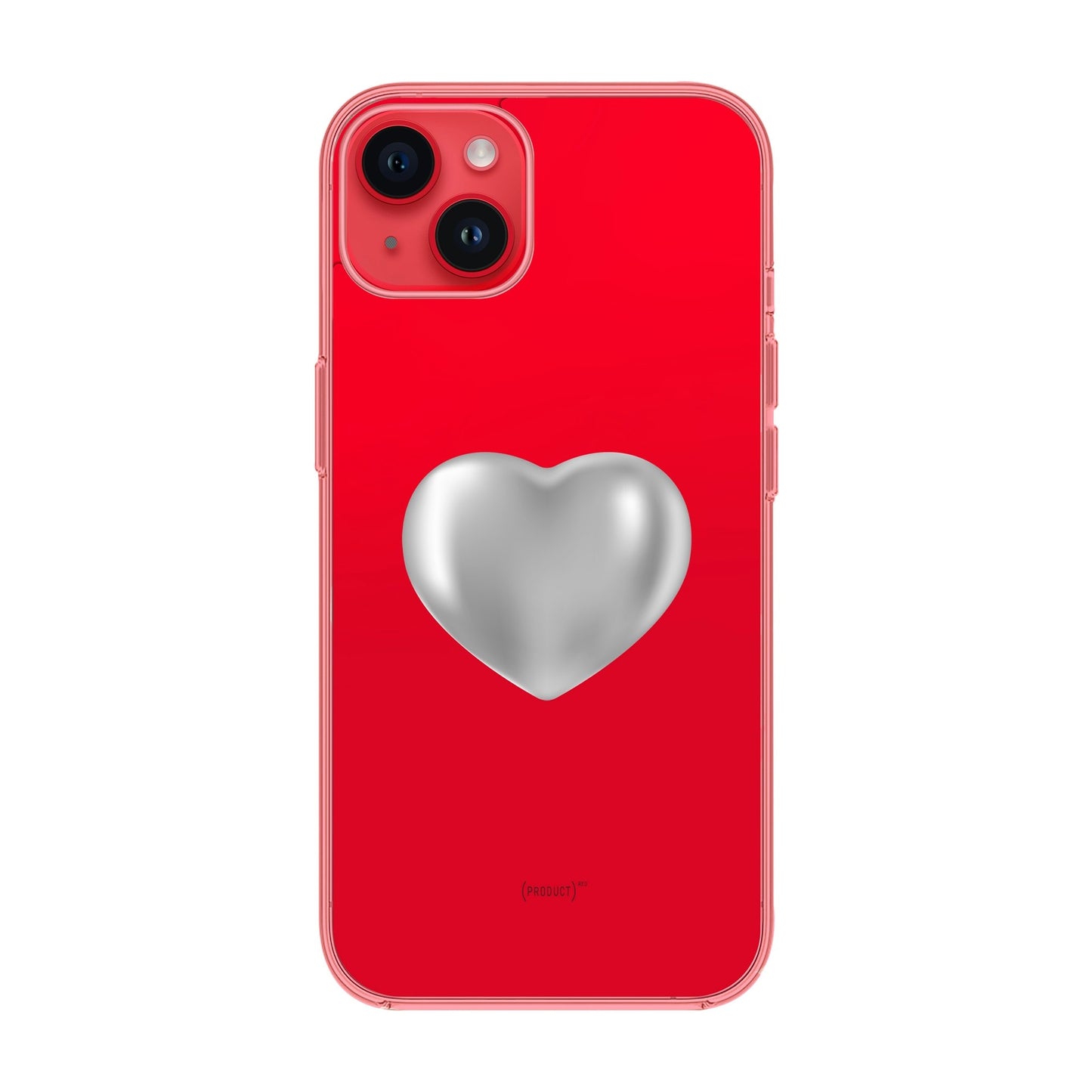 SILVER HEART-iPhone 14 Plus Solid Kılıf