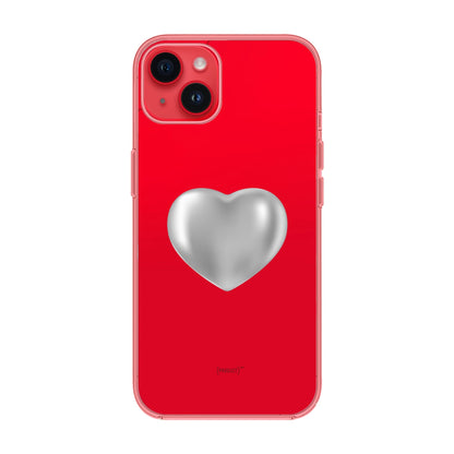 SILVER HEART-iPhone 14 Plus Solid Kılıf