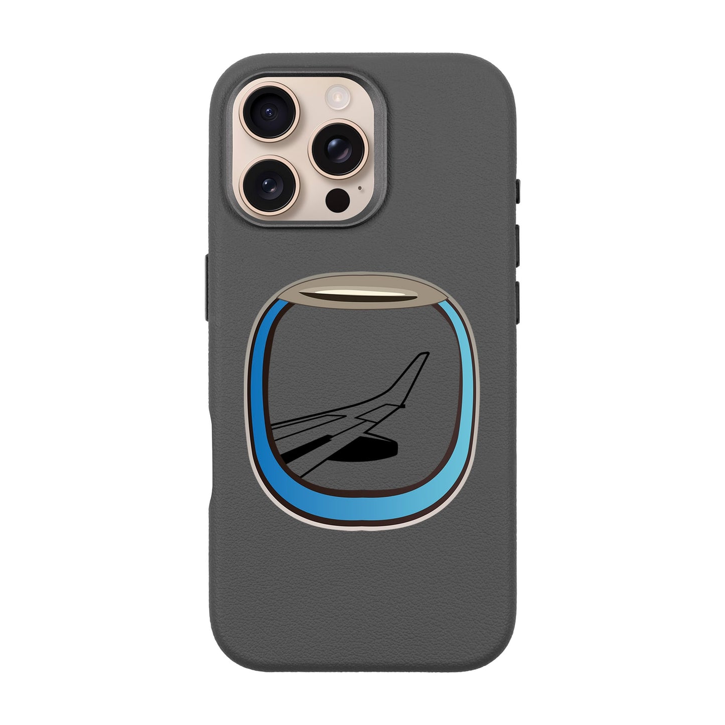 AIRCRAFT WINDOW-iPhone 16 Pro Max Leather Premium Kılıf MagSafe Özellikli