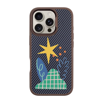LITTLE NATURE-iPhone 16 Pro Plaid Kılıf MagSafe Özellikli
