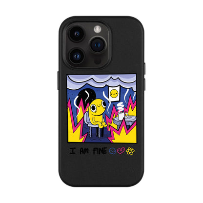 I AM FINE-Leather Kılıf MagSafe Özellikli - iPhone 14 Pro