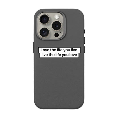 LOVE THE LIFE-iPhone 15 Pro Leather Premium Kılıf MagSafe Özellikli