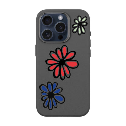 FLORIST-iPhone 15 Pro Leather Premium Kılıf MagSafe Özellikli