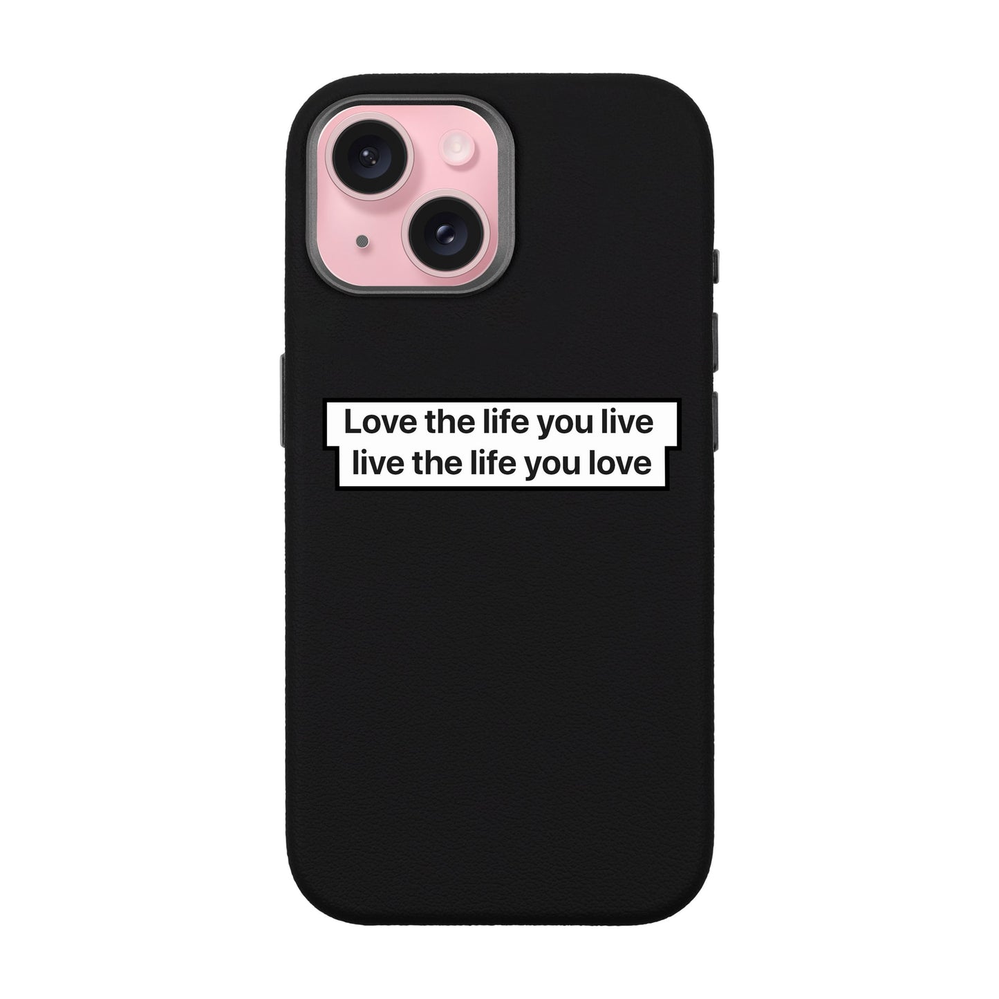 LOVE THE LIFE-iPhone 15 Leather Premium Kılıf MagSafe Özellikli