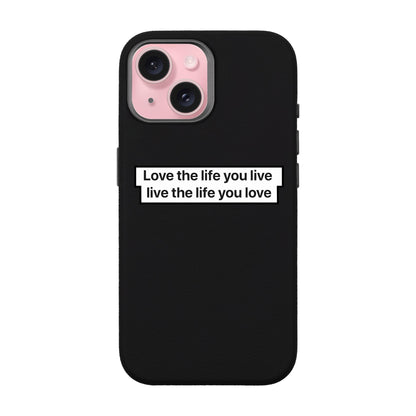 LOVE THE LIFE-iPhone 15 Leather Premium Kılıf MagSafe Özellikli