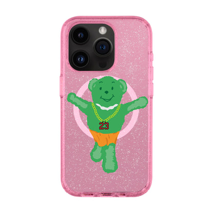 GREEN BEAR-iPhone 14 Pro Shiny Kılıf MagSafe Özellikli