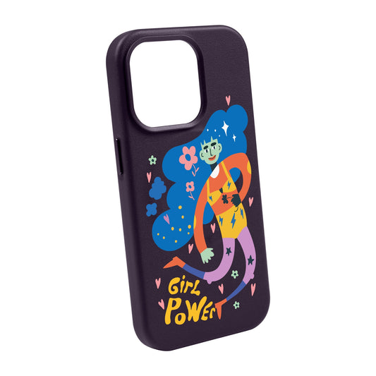 GIRL POWER-iPhone 14 Pro Max Leather Kılıf MagSafe Özellikli