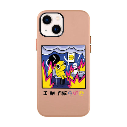 I AM FINE-iPhone 14 Leather Kılıf