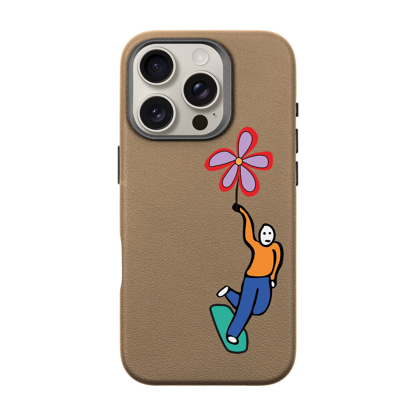 SKATEBOARDER-iPhone 16 Pro Leather Premium Kılıf MagSafe Özellikli