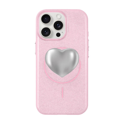 SILVER HEART-iPhone 15 Pro Max Radiant Kılıf MagSafe Özellikli