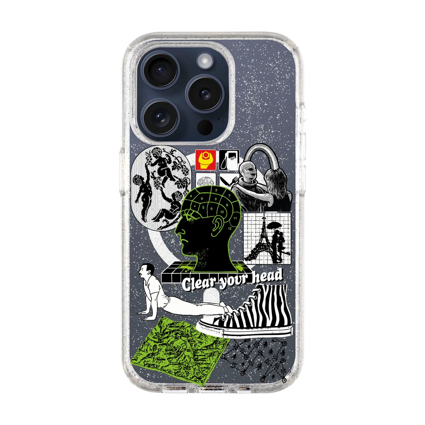 CLEAR YOUR HEAD-Shiny Kılıf MagSafe Özellikli - iPhone 15 Pro