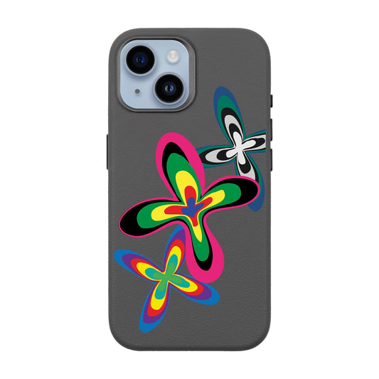 COLOR FLOWER-iPhone 13 Leather Premium Kılıf MagSafe Özellikli