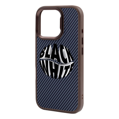 BLACK WHITE-iPhone 16 Pro Max Plaid Kılıf MagSafe Özellikli
