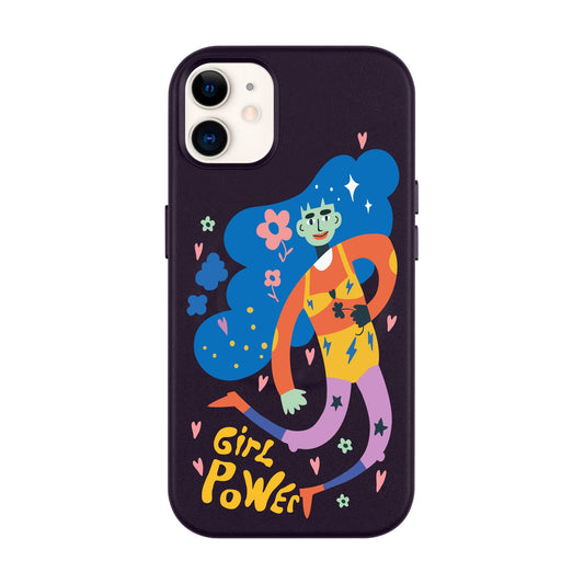 GIRL POWER-Leather Kılıf MagSafe Özellikli - iPhone 11