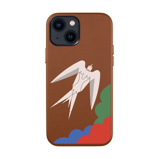 L’OISEAU LIBRE-iPhone 14 Leather Kılıf