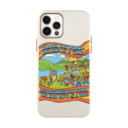CHANGE THE WORLD-iPhone 7 Plus / 8 Plus Leather Kılıf