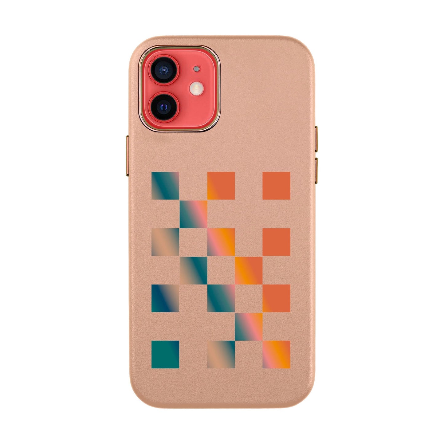 GRADIENT CHECKMATE-iPhone 12 Mini Leather Kılıf
