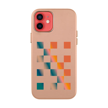 GRADIENT CHECKMATE-iPhone 12 Mini Leather Kılıf