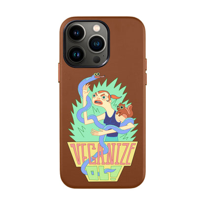 VEGANİZE-iPhone 13 Pro Max Leather Kılıf