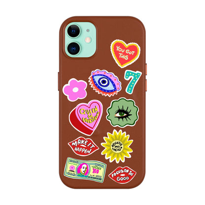 HM STICKERS-Leather Kılıf MagSafe Özellikli - iPhone 11