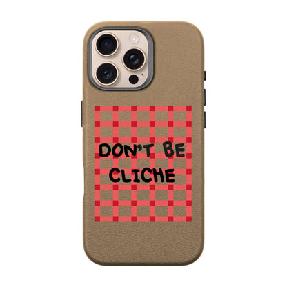 DON'T BE CLICHE-iPhone 16 Pro Max Leather Premium Kılıf MagSafe Özellikli