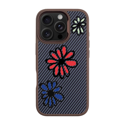 FLORIST-iPhone 16 Pro Plaid Kılıf MagSafe Özellikli