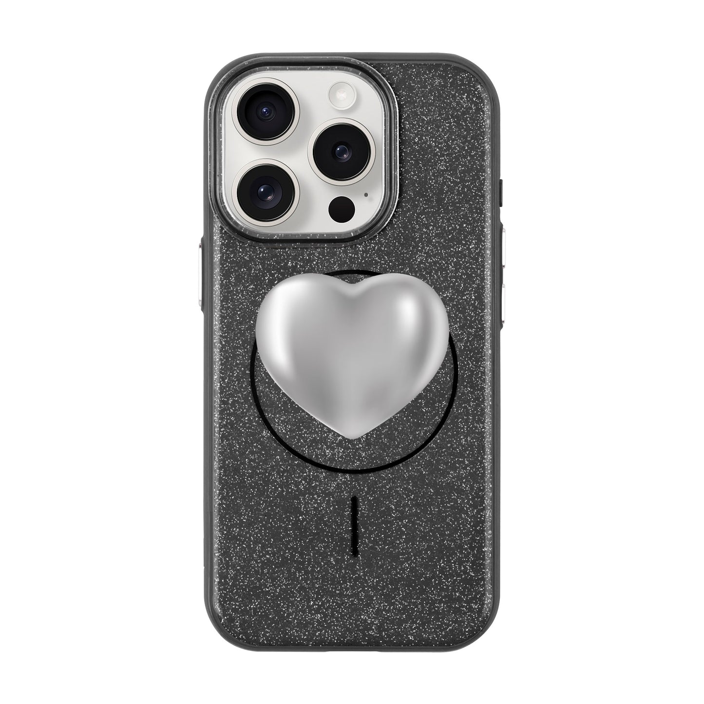 SILVER HEART-iPhone 15 Pro Radiant Kılıf MagSafe Özellikli