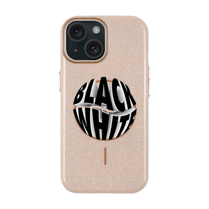 BLACK WHITE-iPhone 15 Plus Radiant Kılıf MagSafe Özellikli