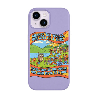 CHANGE THE WORLD-iPhone 13 Leather Kılıf MagSafe Özellikli