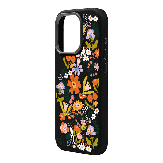 FLOWER-iPhone 13 Leather Premium Kılıf MagSafe Özellikli