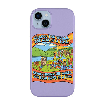 CHANGE THE WORLD-iPhone 14 Plus Leather Kılıf MagSafe Özellikli