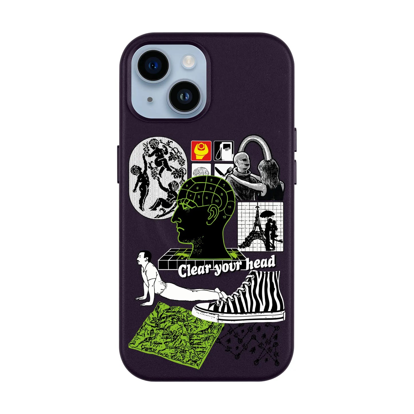 CLEAR YOUR HEAD-iPhone 14 Leather Kılıf MagSafe Özellikli
