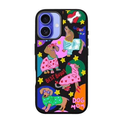 DOG MOM-iPhone 16 Plus Leather Premium Kılıf MagSafe Özellikli