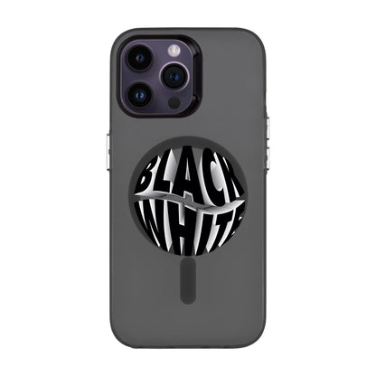 BLACK WHITE-iPhone 14 Pro Max Hold Kılıf MagSafe Özellikli
